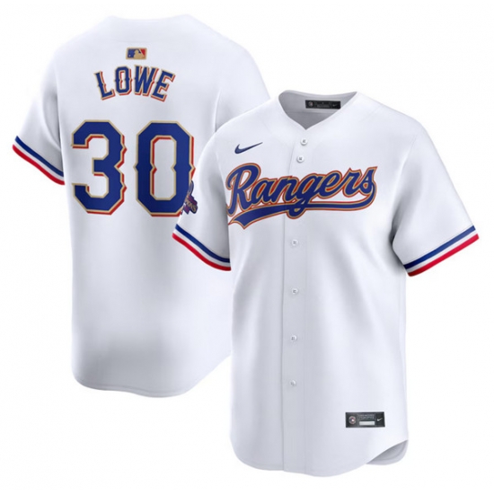 Men Texas Rangers 30 Nathaniel Lowe White 2024 Gold Collection Cool Base Stitched Baseball Jersey Men Texas Rangers 30 Nathaniel Lowe White 2024 Gold Collection Cool Base Stitched Baseball Jersey