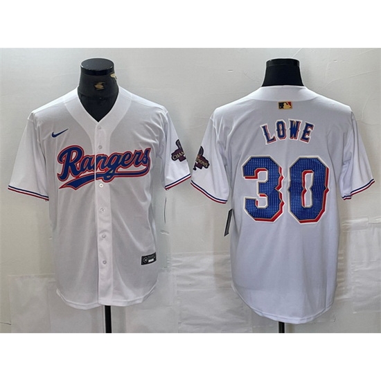 Men Texas Rangers 30 Nathaniel Lowe White Gold Cool Base Stitched Baseball Jersey Men Texas Rangers 30 Nathaniel Lowe White Gold Cool Base Stitched Baseball Jersey