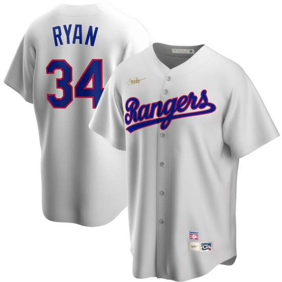Men Texas Rangers 34 Nolan Ryan Nike Home Cooperstown Collection Player MLB Jersey White Men Texas Rangers 34 Nolan Ryan Nike Home Cooperstown Collection Player MLB Jersey White