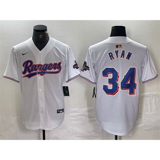 Men Texas Rangers 34 Nolan Ryan White Gold Cool Base Stitched Baseball Jersey Men Texas Rangers 34 Nolan Ryan White Gold Cool Base Stitched Baseball Jersey