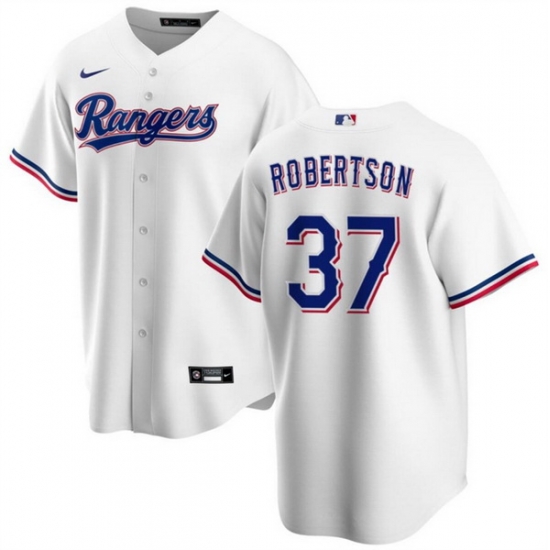 Men Texas Rangers 37 David Robertson White Cool Base Stitched Baseball Jersey Men Texas Rangers 37 David Robertson White Cool Base Stitched Baseball Jersey