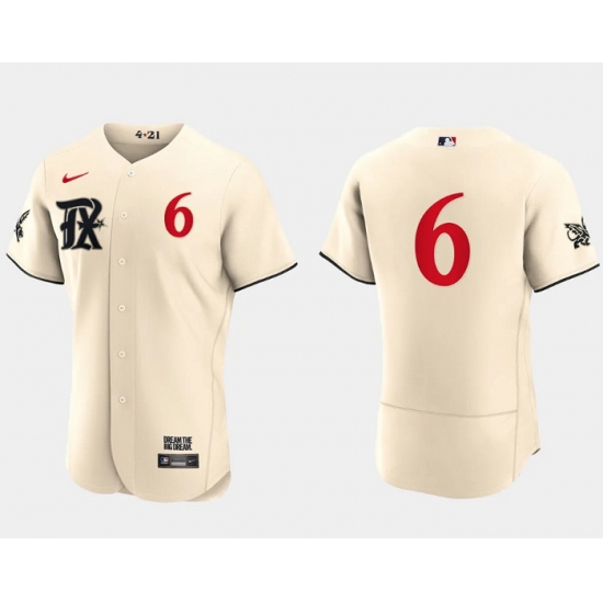 Men Texas Rangers 6 Josh Jung Cream 2023 City Connect Flex Base Stitched Baseball Jersey Men Texas Rangers 6 Josh Jung Cream 2023 City Connect Flex Base Stitched Baseball Jersey