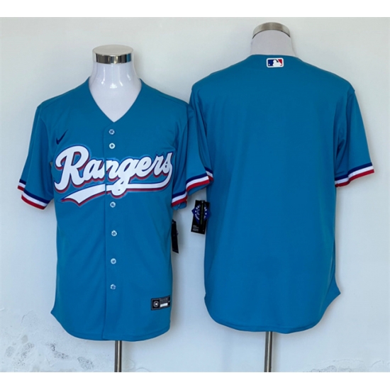 Men Texas Rangers Blank Blue Cool Base Stitched Baseball Jersey Men Texas Rangers Blank Blue Cool Base Stitched Baseball Jersey