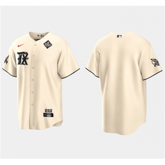 Men Texas Rangers Blank Cream 2023 World Series City Connect Stitched Baseball Jersey Men Texas Rangers Blank Cream 2023 World Series City Connect Stitched Baseball Jersey