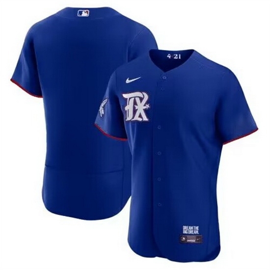 Men Texas Rangers Blank Royal 2023 City Connect Flex Base Stitched Baseball Jersey Men Texas Rangers Blank Royal 2023 City Connect Flex Base Stitched Baseball Jersey