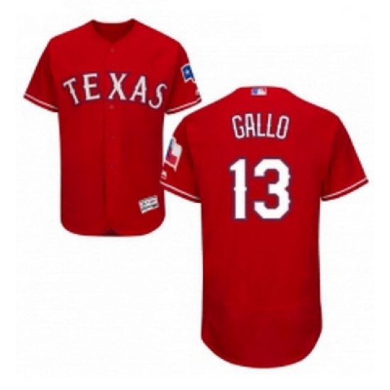 Mens Majestic Texas Rangers 13 Joey Gallo Red Alternate Flex Base Authentic Collection MLB Jersey Mens Majestic Texas Rangers 13 Joey Gallo Red Alternate Flex Base Authentic Collection MLB Jersey