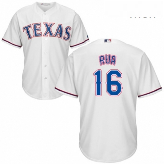 Mens Majestic Texas Rangers 16 Ryan Rua Replica White Home Cool Base MLB Jersey Mens Majestic Texas Rangers 16 Ryan Rua Replica White Home Cool Base MLB Jersey