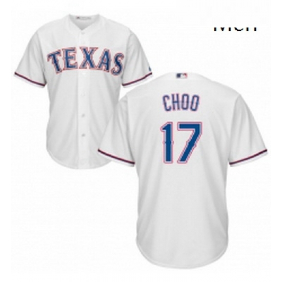 Mens Majestic Texas Rangers 17 Shin Soo Choo Replica White Home Cool Base MLB Jersey Mens Majestic Texas Rangers 17 Shin Soo Choo Replica White Home Cool Base MLB Jersey