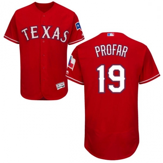 Mens Majestic Texas Rangers 19 Jurickson Profar Red Alternate Flex Base Authentic Collection MLB Jersey Mens Majestic Texas Rangers 19 Jurickson Profar Red Alternate Flex Base Authentic Collection MLB Jersey