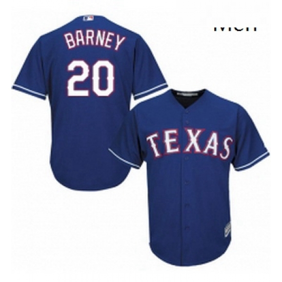Mens Majestic Texas Rangers 20 Darwin Barney Replica Royal Blue Alternate 2 Cool Base MLB Jersey Mens Majestic Texas Rangers 20 Darwin Barney Replica Royal Blue Alternate 2 Cool Base MLB Jersey