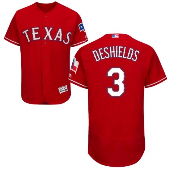 Mens Majestic Texas Rangers 3 Delino DeShields Red Alternate Flex Base Authentic Collection MLB Jersey Mens Majestic Texas Rangers 3 Delino DeShields Red Alternate Flex Base Authentic Collection MLB Jersey