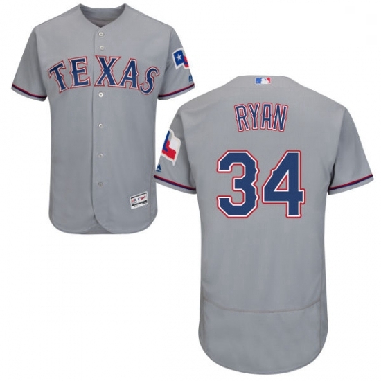 Mens Majestic Texas Rangers 34 Nolan Ryan Grey Road Flex Base Authentic Collection MLB Jersey Mens Majestic Texas Rangers 34 Nolan Ryan Grey Road Flex Base Authentic Collection MLB Jersey