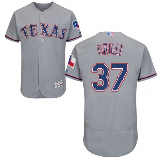 Mens Majestic Texas Rangers 37 Jason Grilli Grey Flexbase Authentic Collection MLB Jersey Mens Majestic Texas Rangers 37 Jason Grilli Grey Flexbase Authentic Collection MLB Jersey