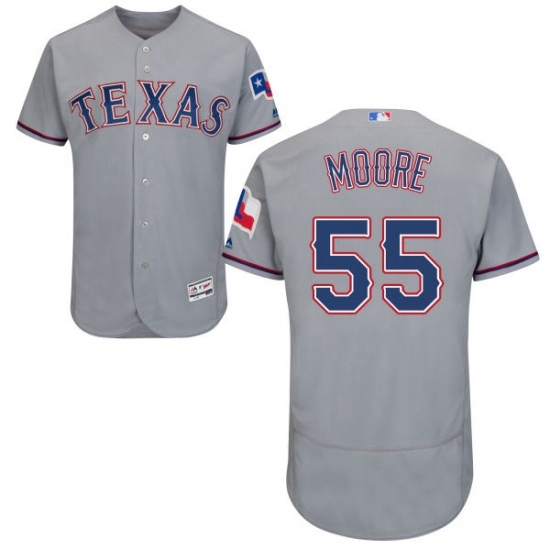 Mens Majestic Texas Rangers 55 Matt Moore Grey Road Flex Base Authentic Collection MLB Jersey Mens Majestic Texas Rangers 55 Matt Moore Grey Road Flex Base Authentic Collection MLB Jersey