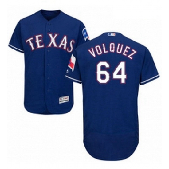Mens Majestic Texas Rangers 64 Edinson Volquez Royal Blue Alternate Flex Base Authentic Collection MLB Jersey Mens Majestic Texas Rangers 64 Edinson Volquez Royal Blue Alternate Flex Base Authentic Collection MLB Jersey