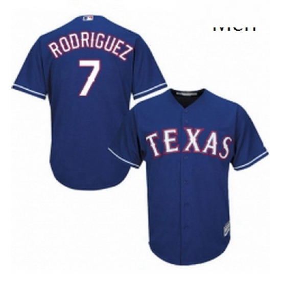Mens Majestic Texas Rangers 7 Ivan Rodriguez Replica Royal Blue Alternate 2 Cool Base MLB Jersey Mens Majestic Texas Rangers 7 Ivan Rodriguez Replica Royal Blue Alternate 2 Cool Base MLB Jersey