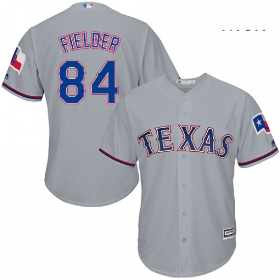 Mens Majestic Texas Rangers 84 Prince Fielder Replica Grey Road Cool Base MLB Jersey Mens Majestic Texas Rangers 84 Prince Fielder Replica Grey Road Cool Base MLB Jersey