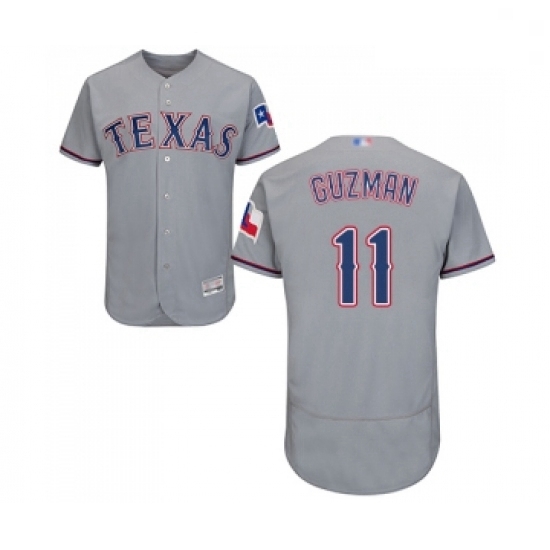 Mens Texas Rangers 11 Ronald Guzman Grey Road Flex Base Authentic Collection Baseball Jersey Mens Texas Rangers 11 Ronald Guzman Grey Road Flex Base Authentic Collection Baseball Jersey