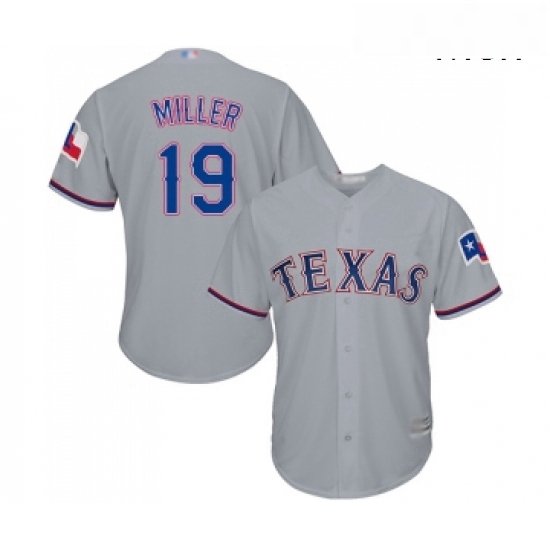 Mens Texas Rangers 19 Shelby Miller Replica Grey Road Cool Base Baseball Jersey Mens Texas Rangers 19 Shelby Miller Replica Grey Road Cool Base Baseball Jersey