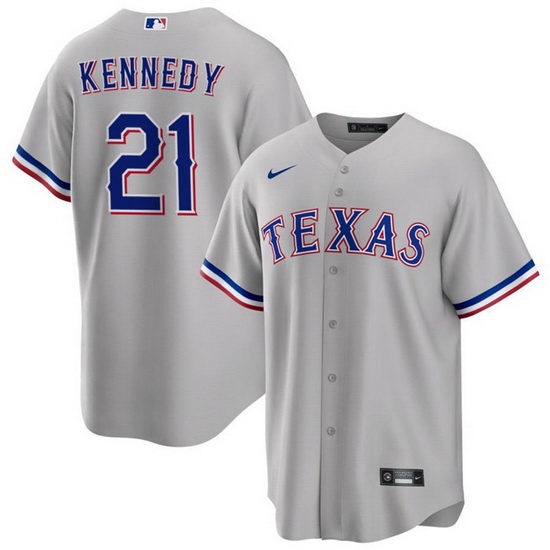Men's Texas Rangers #21 Ian Kennedy Gray Cool Base Stitched Baseball Jersey Men's Texas Rangers #21 Ian Kennedy Gray Cool Base Stitched Baseball Jersey