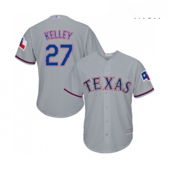Mens Texas Rangers 27 Shawn Kelley Replica Grey Road Cool Base Baseball Jersey Mens Texas Rangers 27 Shawn Kelley Replica Grey Road Cool Base Baseball Jersey