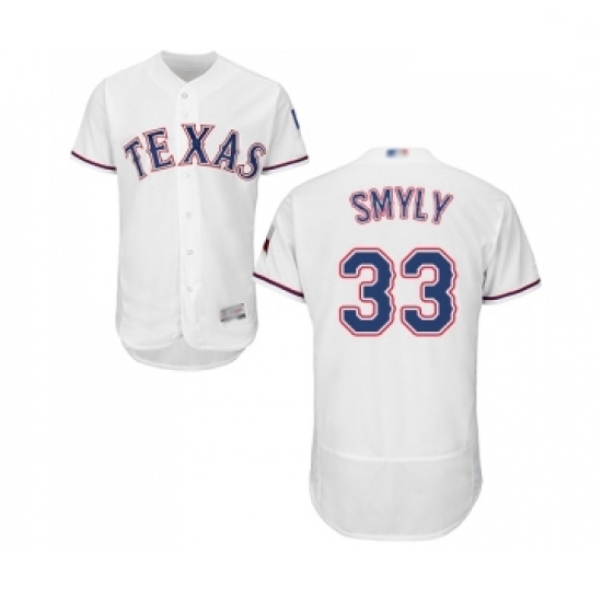 Mens Texas Rangers 33 Drew Smyly White Home Flex Base Authentic Collection Baseball Jersey Mens Texas Rangers 33 Drew Smyly White Home Flex Base Authentic Collection Baseball Jersey