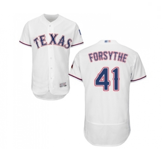 Mens Texas Rangers 41 Logan Forsythe White Home Flex Base Authentic Collection Baseball Jersey Mens Texas Rangers 41 Logan Forsythe White Home Flex Base Authentic Collection Baseball Jersey