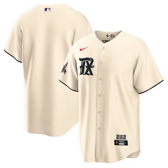 Men's Texas Rangers Blank Cream 2023 City Connect Cool Base Stitched Baseball Jersey Men's Texas Rangers Blank Cream 2023 City Connect Cool Base Stitched Baseball Jersey