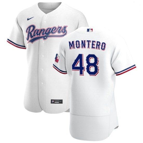Texas Rangers 48 Rafael Montero Men Nike White Home 2020 Authentic Player MLB Jersey Texas Rangers 48 Rafael Montero Men Nike White Home 2020 Authentic Player MLB Jersey