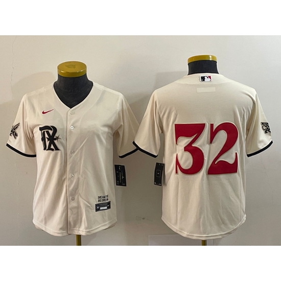 Women Texas Rangers 32 Evan Carter Cream 2023 City Connect Stitched Baseball Women Texas Rangers 32 Evan Carter Cream 2023 City Connect Stitched Baseball