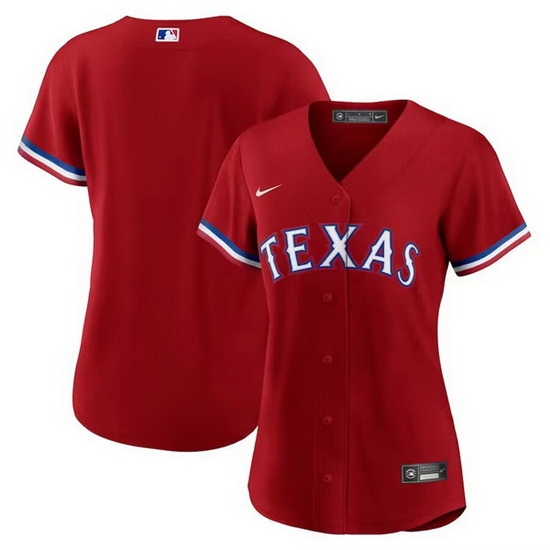 Women Texas Rangers Blank Red Stitched Baseball Jersey Women Texas Rangers Blank Red Stitched Baseball Jersey