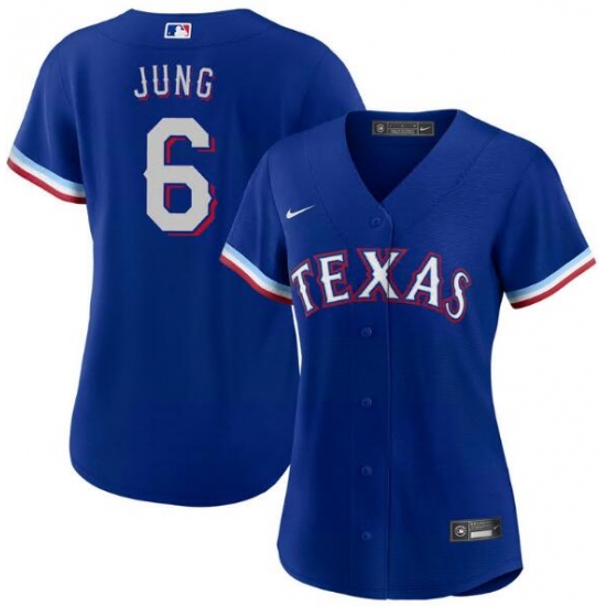 Women Texas Rangers Josh Jung #6 Blue Cool Base Stitched MLB Jersey Women Texas Rangers Josh Jung #6 Blue Cool Base Stitched MLB Jersey