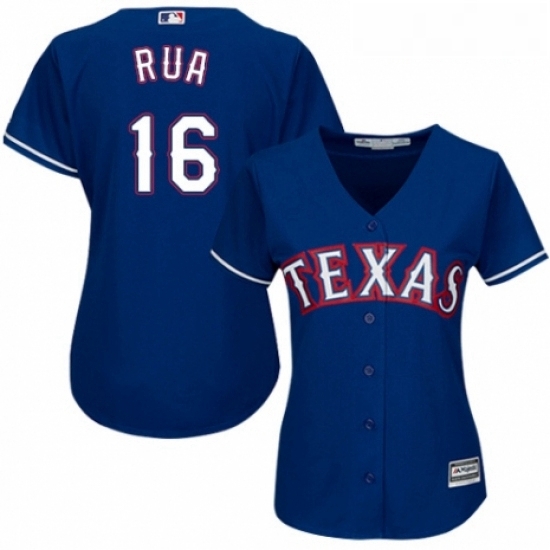Womens Majestic Texas Rangers 16 Ryan Rua Authentic Royal Blue Alternate 2 Cool Base MLB Jersey Womens Majestic Texas Rangers 16 Ryan Rua Authentic Royal Blue Alternate 2 Cool Base MLB Jersey