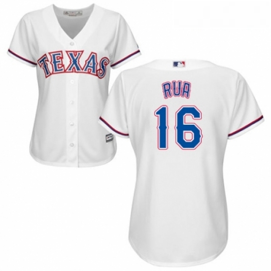 Womens Majestic Texas Rangers 16 Ryan Rua Replica White Home Cool Base MLB Jersey Womens Majestic Texas Rangers 16 Ryan Rua Replica White Home Cool Base MLB Jersey