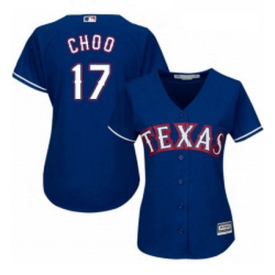 Womens Majestic Texas Rangers 17 Shin Soo Choo Authentic Royal Blue Alternate 2 Cool Base MLB Jersey Womens Majestic Texas Rangers 17 Shin Soo Choo Authentic Royal Blue Alternate 2 Cool Base MLB Jersey