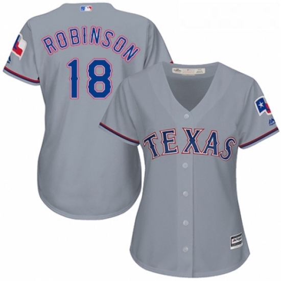 Womens Majestic Texas Rangers 18 Drew Robinson Replica Grey Road Cool Base MLB Jersey Womens Majestic Texas Rangers 18 Drew Robinson Replica Grey Road Cool Base MLB Jersey