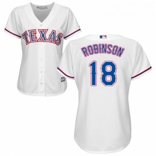 Womens Majestic Texas Rangers 18 Drew Robinson Replica White Home Cool Base MLB Jersey Womens Majestic Texas Rangers 18 Drew Robinson Replica White Home Cool Base MLB Jersey
