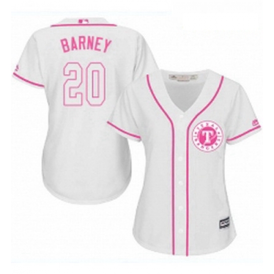 Womens Majestic Texas Rangers 20 Darwin Barney Authentic White Fashion Cool Base MLB Jersey Womens Majestic Texas Rangers 20 Darwin Barney Authentic White Fashion Cool Base MLB Jersey