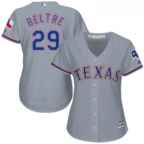 Womens Majestic Texas Rangers 29 Adrian Beltre Replica Grey Road Cool Base MLB Jersey Womens Majestic Texas Rangers 29 Adrian Beltre Replica Grey Road Cool Base MLB Jersey