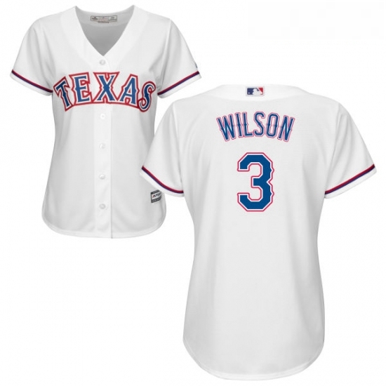 Womens Majestic Texas Rangers 3 Russell Wilson Replica White Home Cool Base MLB Jersey Womens Majestic Texas Rangers 3 Russell Wilson Replica White Home Cool Base MLB Jersey