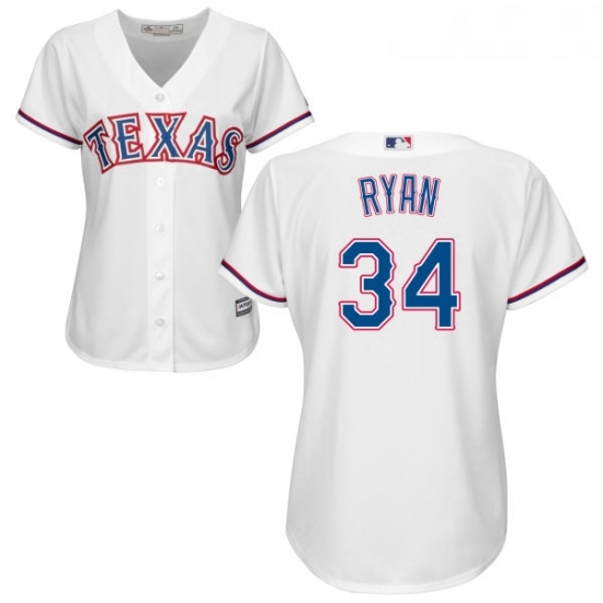 Womens Majestic Texas Rangers 34 Nolan Ryan Authentic White Home Cool Base MLB Jersey Womens Majestic Texas Rangers 34 Nolan Ryan Authentic White Home Cool Base MLB Jersey