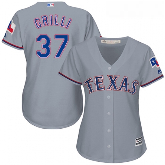 Womens Majestic Texas Rangers 37 Jason Grilli Authentic Grey Road Cool Base MLB Jersey Womens Majestic Texas Rangers 37 Jason Grilli Authentic Grey Road Cool Base MLB Jersey