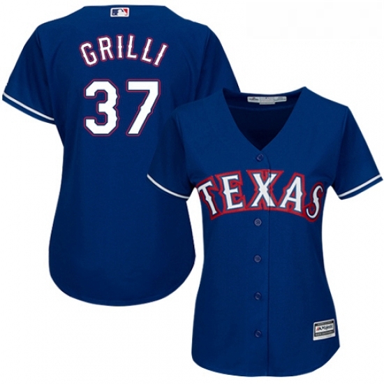 Womens Majestic Texas Rangers 37 Jason Grilli Authentic Royal Blue Alternate 2 Cool Base MLB Jersey Womens Majestic Texas Rangers 37 Jason Grilli Authentic Royal Blue Alternate 2 Cool Base MLB Jersey