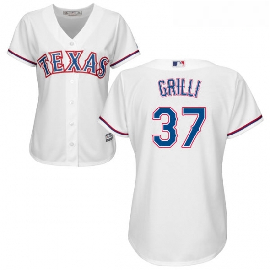 Womens Majestic Texas Rangers 37 Jason Grilli Replica White Home Cool Base MLB Jersey Womens Majestic Texas Rangers 37 Jason Grilli Replica White Home Cool Base MLB Jersey
