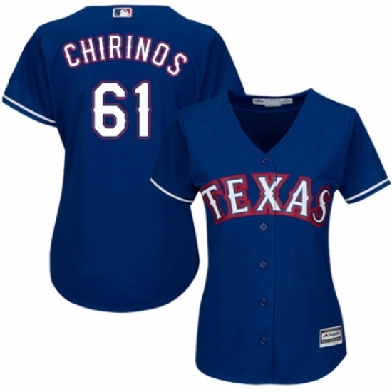 Womens Majestic Texas Rangers 61 Robinson Chirinos Authentic Royal Blue Alternate 2 Cool Base MLB Jersey Womens Majestic Texas Rangers 61 Robinson Chirinos Authentic Royal Blue Alternate 2 Cool Base MLB Jersey
