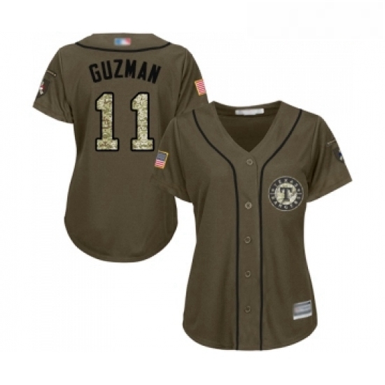 Womens Texas Rangers 11 Ronald Guzman Authentic Green Salute to Service Baseball Jersey Womens Texas Rangers 11 Ronald Guzman Authentic Green Salute to Service Baseball Jersey