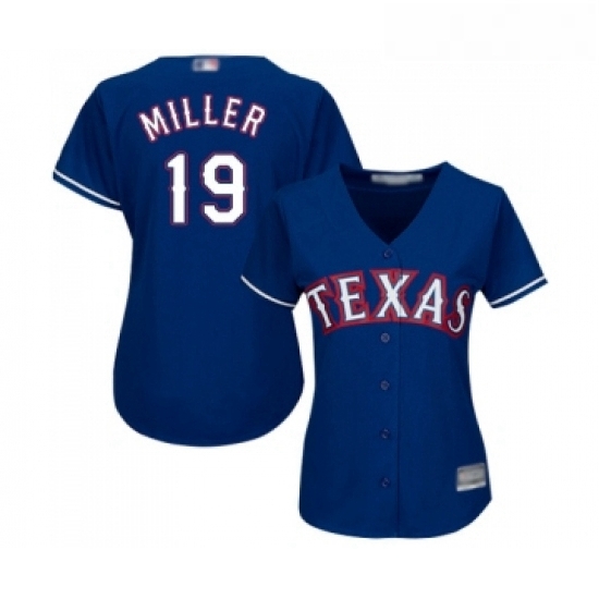 Womens Texas Rangers 19 Shelby Miller Replica Royal Blue Alternate 2 Cool Base Baseball Jersey Womens Texas Rangers 19 Shelby Miller Replica Royal Blue Alternate 2 Cool Base Baseball Jersey