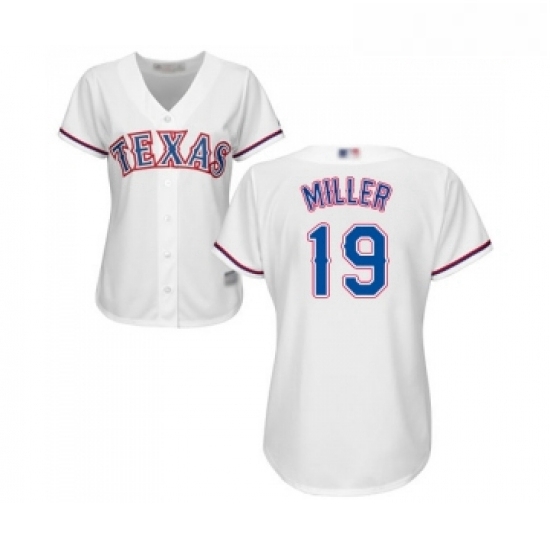 Womens Texas Rangers 19 Shelby Miller Replica White Home Cool Base Baseball Jersey Womens Texas Rangers 19 Shelby Miller Replica White Home Cool Base Baseball Jersey