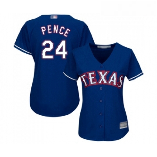 Womens Texas Rangers 24 Hunter Pence Replica Royal Blue Alternate 2 Cool Base Baseball Jersey Womens Texas Rangers 24 Hunter Pence Replica Royal Blue Alternate 2 Cool Base Baseball Jersey