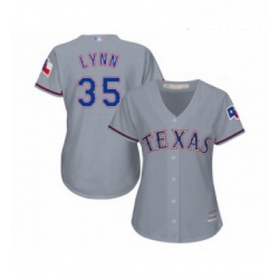 Womens Texas Rangers 35 Lance Lynn Replica Grey Road Cool Base Baseball Jersey Womens Texas Rangers 35 Lance Lynn Replica Grey Road Cool Base Baseball Jersey